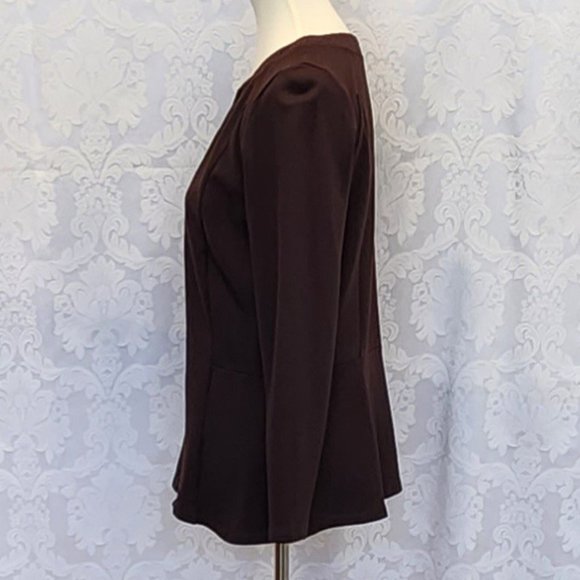Ruby Ribbon Brown Ponte Jacket #0104 - Picture 6 of 13